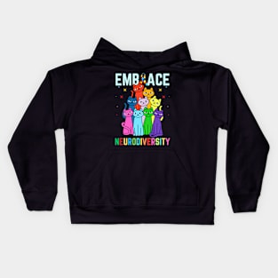 COLORED CATS EMBRACING NEURODIVERSITY Kids Hoodie